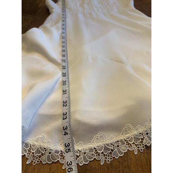 NWT Heartloom REVOLVE Size M Cammie Mini Dress White Lace Bride Minimalist - Picture 10 of 13